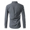 Elegant Men's Striped Social Style Long Sleeve Shirt