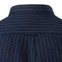 Elegant Men's Striped Social Style Long Sleeve Shirt