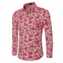 Camisa Estampada Floral MAsculina Moda Praia Estilo Férias Havaiana