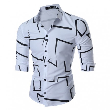 Social Shirt Shawn Mendes Navy Blue Long Sleeve Geometric Show