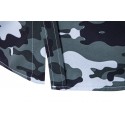 Camisa Manga Longa Estampa Militar Camufalagem Masculina Casual