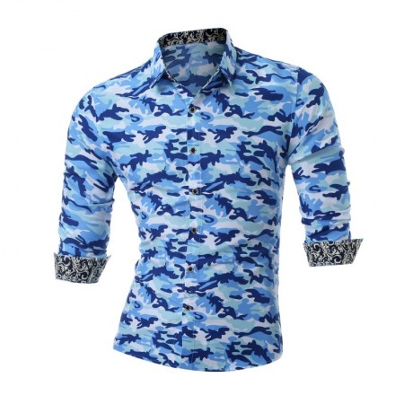 Army Camouflaged Shirt Army Long Sleeve Print