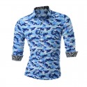 Camisa Masculina Camuflada Exercito Manga Longa Estampada