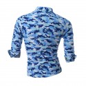 Camisa Masculina Camuflada Exercito Manga Longa Estampada