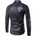 Camisa Masculina Gay Estampa Animal Tigresa Manga Longa Balada Luxo