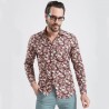 Floral Retro Men's Shirt Long Sleeve Button Beach Vintage Fashion