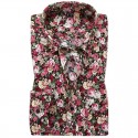 Floral Retro Men's Shirt Long Sleeve Button Beach Vintage Fashion