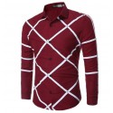 Men's Casual Shirt Rectangles Casual Stripes Fashionable