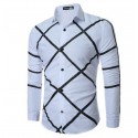 Men's Casual Shirt Rectangles Casual Stripes Fashionable
