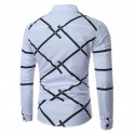 Men's Casual Shirt Rectangles Casual Stripes Fashionable