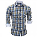 Camisa Xandrez Masculina Manga Longa Quadrilha Xadrz de Botão