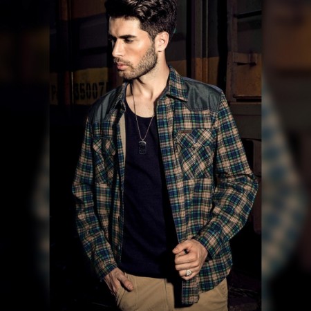 Men's Chess Lumberjack Shirt High-End Long Sleeve Jacket