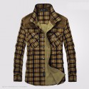 Men's Chess Lumberjack Shirt High-End Long Sleeve Jacket