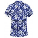 Camisa Casual Masculina de Férias Havaiana Manga Curta Moda Praia Flor