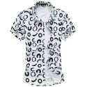 Short Sleeve Printed Shirt Fashion Beach Style Men's Casual