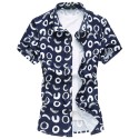 Short Sleeve Printed Shirt Fashion Beach Style Men's Casual