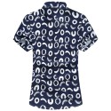 Camisa Estampada Manga Curta Moda Praia Masculina Casual