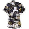 Men's Social Shirt Party Short Sleeve Button Club