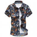 Men's Social Shirt Party Short Sleeve Button Club