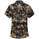 Men's Social Shirt Party Short Sleeve Button Club