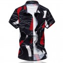 Men's Social Shirt Short Sleeve Printed Party Ballad