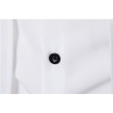 Men's Smooth Shirt Asymmetric Mandarin Long Sleeve Button