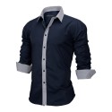 Men's Casual Social Shirt Long Sleeve New Fashion Button