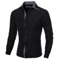 Men's Casual Social Shirt Long Sleeve New Fashion Button