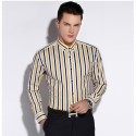 Social Shirt Male Vertical Stripes Formal Work Event Lux