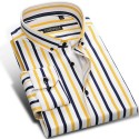 Social Shirt Male Vertical Stripes Formal Work Event Lux