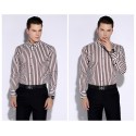 Social Shirt Male Vertical Stripes Formal Work Event Lux