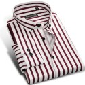 Social Shirt Male Vertical Stripes Formal Work Event Lux