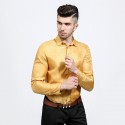 Camisa Masculina Estampada Lisa Festa Noite Social Padrão