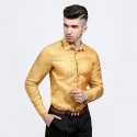 Men's Print Shirt Shiny Party Night Social Pattern