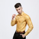 Men's Print Shirt Shiny Party Night Social Pattern