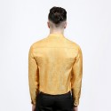 Men's Print Shirt Shiny Party Night Social Pattern