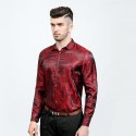 Men's Print Shirt Shiny Party Night Social Pattern