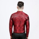 Men's Print Shirt Shiny Party Night Social Pattern