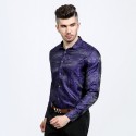 Men's Print Shirt Shiny Party Night Social Pattern