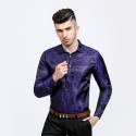 Men's Print Shirt Shiny Party Night Social Pattern