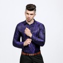 Men's Print Shirt Shiny Party Night Social Pattern