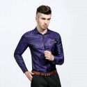 Men's Print Shirt Shiny Party Night Social Pattern