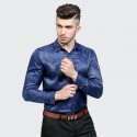 Camisa Masculina Estampada Lisa Festa Noite Social Padrão