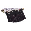 Floral Embellished Shirt Harajuku Fashion Short Sleeve