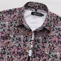 Camisa Masculina Moda Casual Estampada Verão Flores