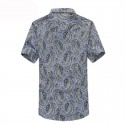 Camisa Masculina Moda Casual Estampada Verão Flores