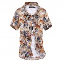 Men's Casual Shirt Fashion Printed Summer Flowers