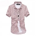 Camisa Masculina Moda Casual Estampada Verão Flores